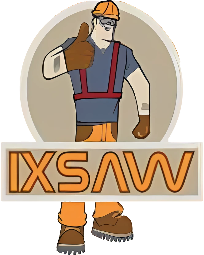 Mascotte IXSAW : un ouvrier équipé de ses EPI, pouce levé